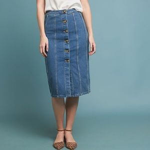 Anthropologie  jean skirt